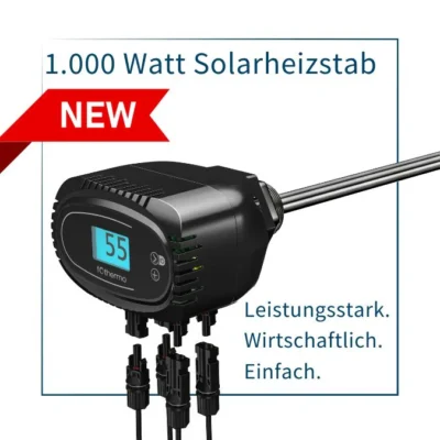 Solarheizstab mit 1.000 W Heizleistung